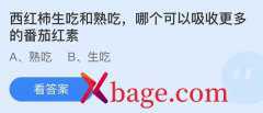 蚂蚁庄园：西红柿生吃和熟吃哪个可以吸收更多