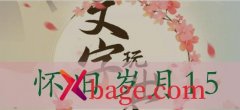 文字玩出花怀旧岁月15怎么过