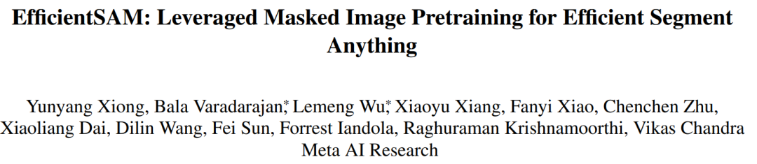 小模型也可以「分割一切」，Meta改进SAM，参数仅为原版5%