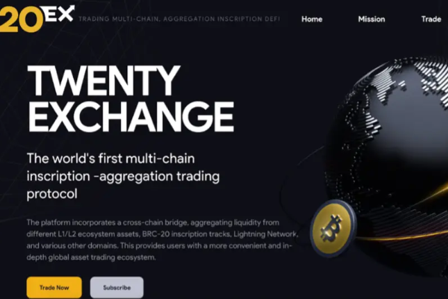 多链铭文聚合协议20Exchange宣布将为Ordi、SATS持仓