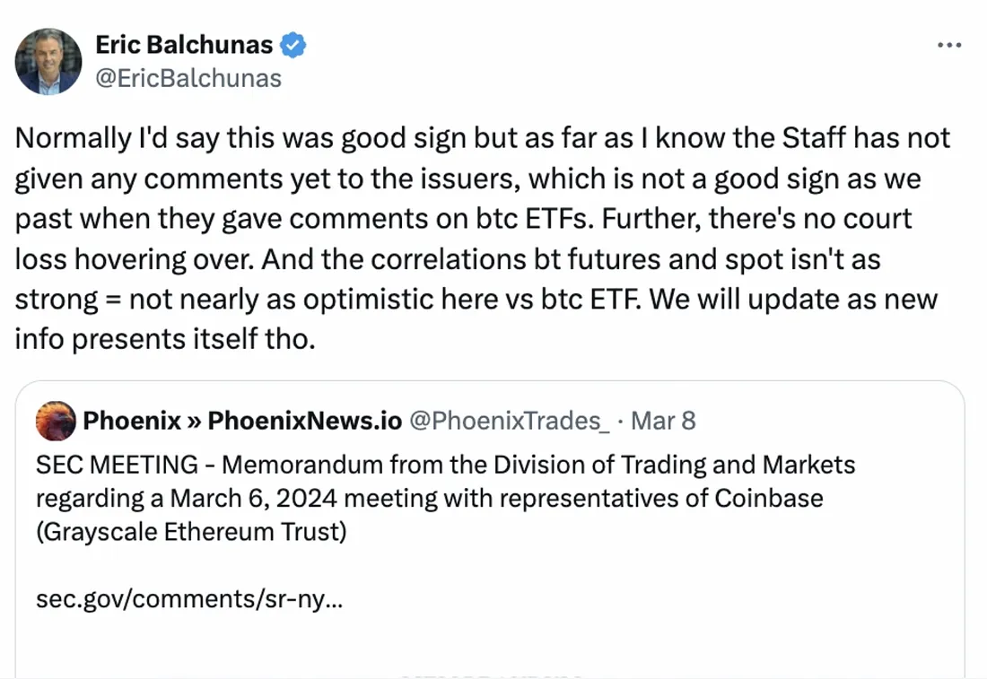 观点:我们要为现货以太坊 ETF 的被拒做好准备么