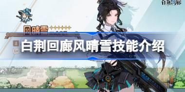 白荆回廊风晴雪技能介绍 白荆回廊风晴雪技能是什么