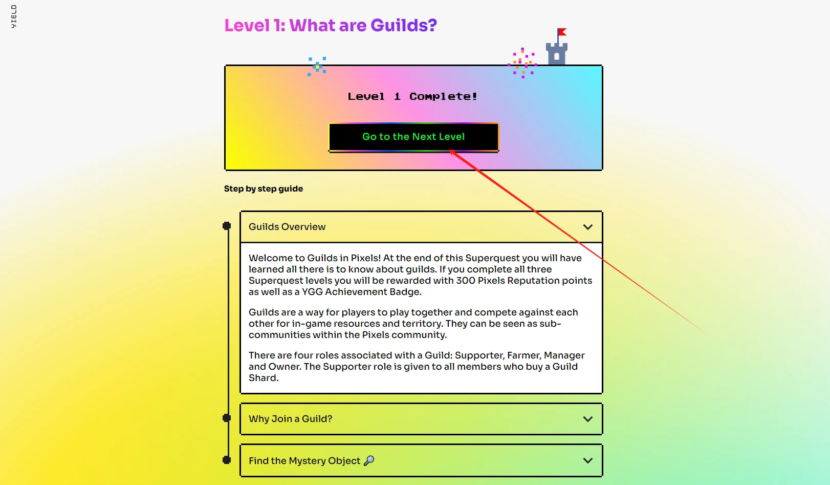 超细致指南：完成Pixels公会超级任务，赚300点声望值