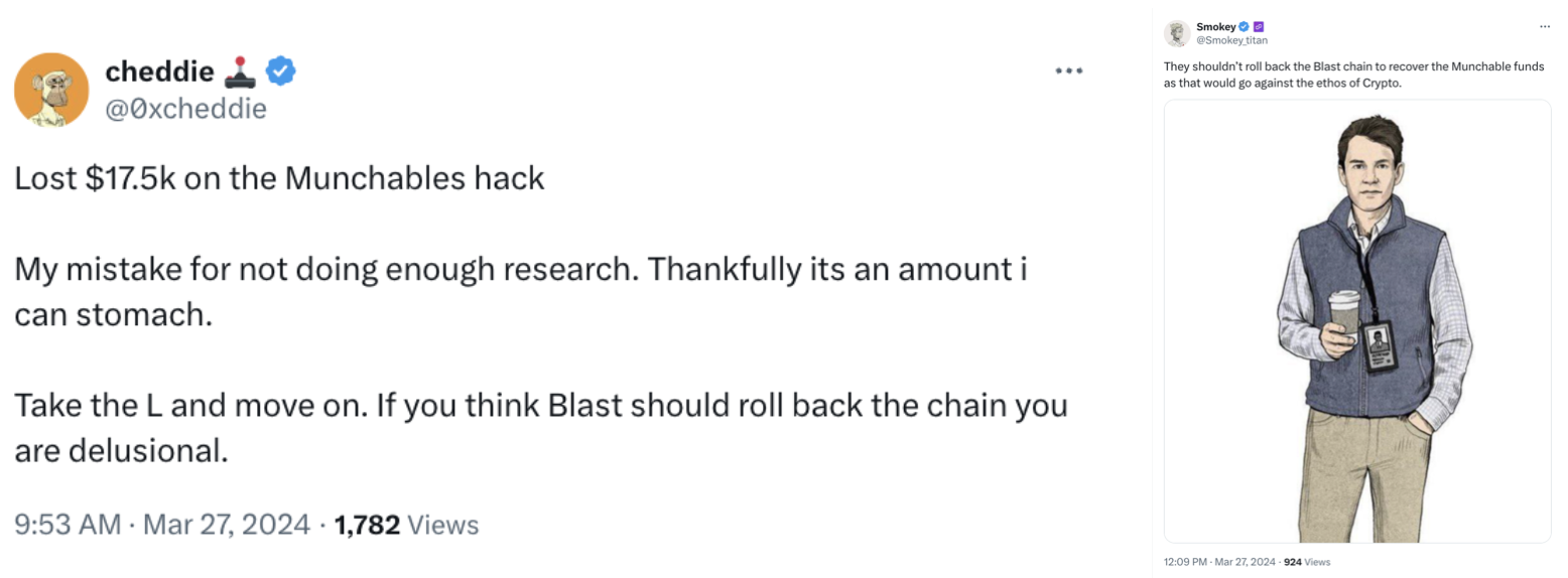 Blast 社区又吵起来了,这次是因为想帮项目追回被盗资金