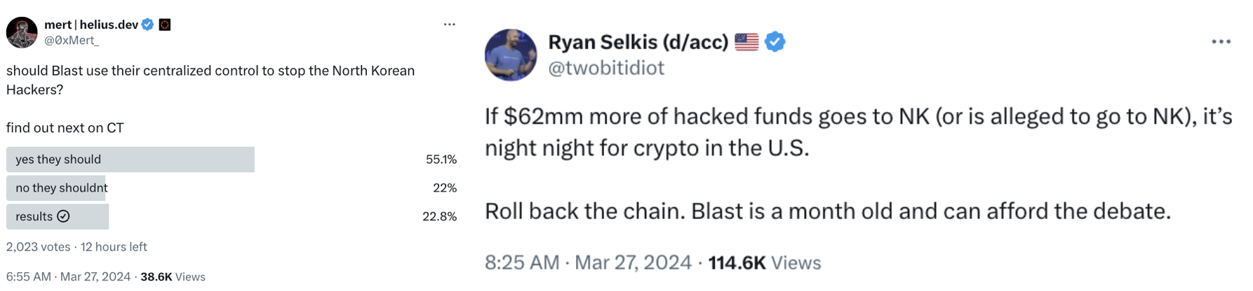 Blast 社区又吵起来了,这次是因为想帮项目追回被盗资金