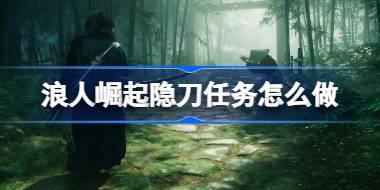浪人崛起隐刀任务怎么做 浪人崛起隐刀任务流程介绍