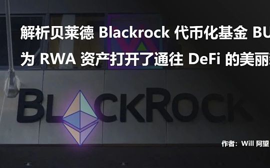 解析贝莱德 Blackrock 代币化基金 BUIDL：为 RWA 资产打开了通往 DeFi 的美丽新世界