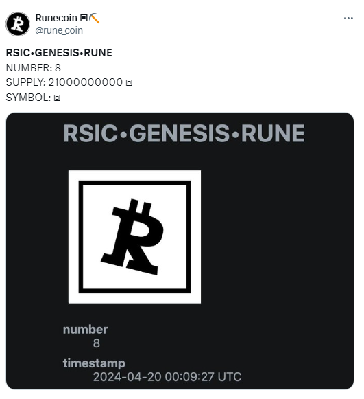 Runes 生态一周要览 ▣ 2024.4.15-4.21