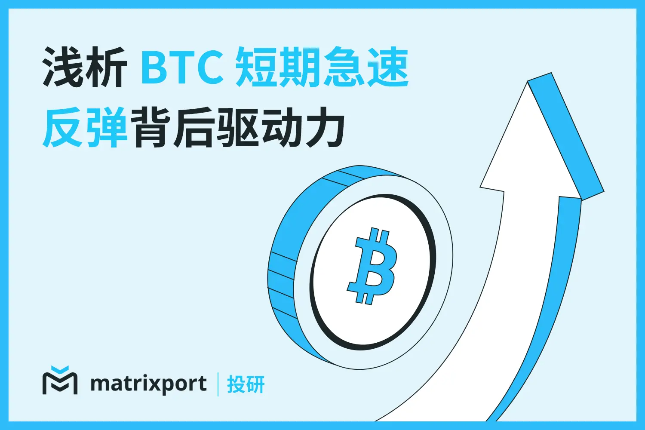 Matrixport投研：浅析BTC短期急速反弹背后驱动力