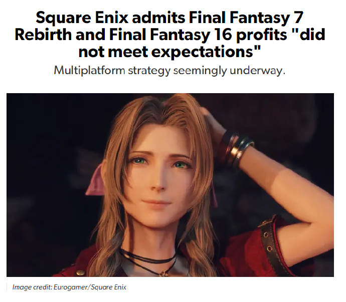 玩家毒舌周刊|SE《FF16》《FF7重生》销量低迷，《最终幻想》系列卖不动了？